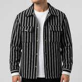 Vertical Stripe Black/White/Light Grey