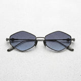 Silver frame — Blue-grey lens