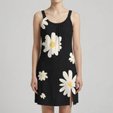 Black — Daisy floral print