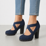 Blue Synthetic Suede