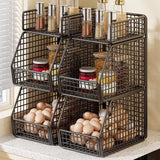 Black - 3-Tier (Single Column) Pack of 2