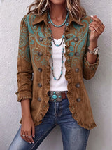 Brown & Denim Blue