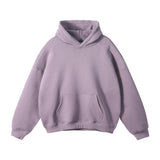 Hoodie, Light Violet, drop shoulder sleeve