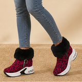 Red leopard print